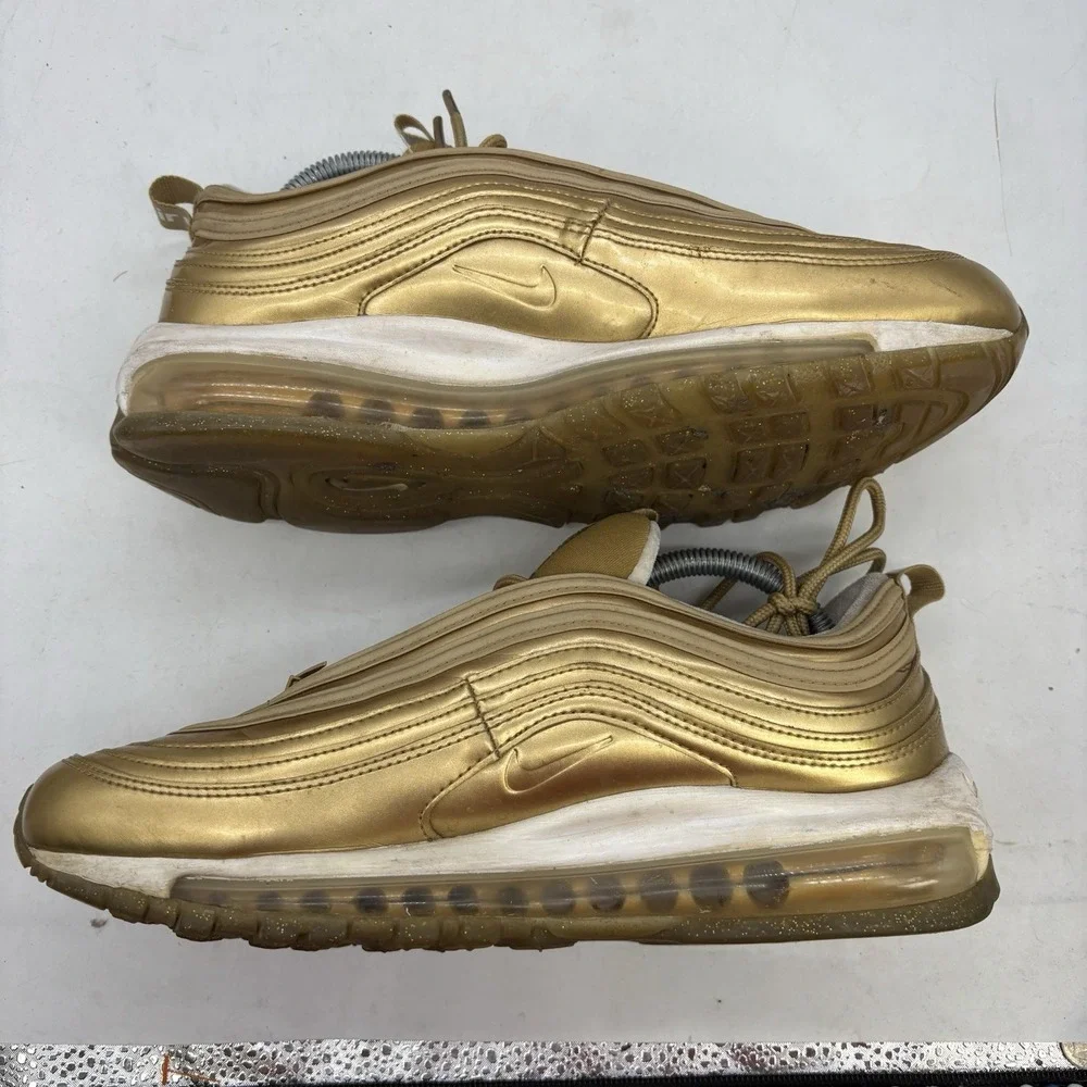Nike Air Max 97 OG QS Metallic Gold 2017 Womens 10 Lace Up y2k 884421700